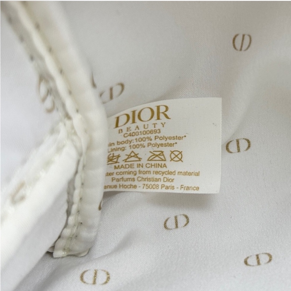 Dior Ivory Pouch with Gold Zipper - Picture 4 of 4